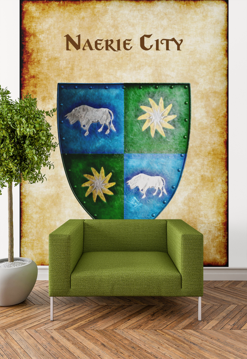 Naerie City Heraldry of Greyhawk Anna Meyer Cartography Canvas Art Print