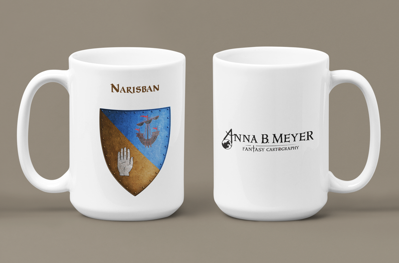 Narisban Heraldry of Greyhawk Anna Meyer Cartography Coffee Mug 11oz/15oz