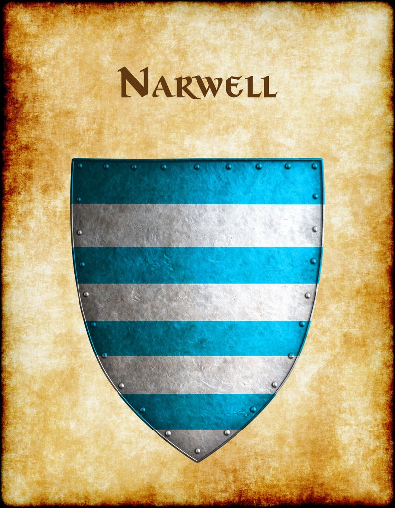 Narwell Heraldry of Greyhawk Anna Meyer Cartography Canvas Art Print