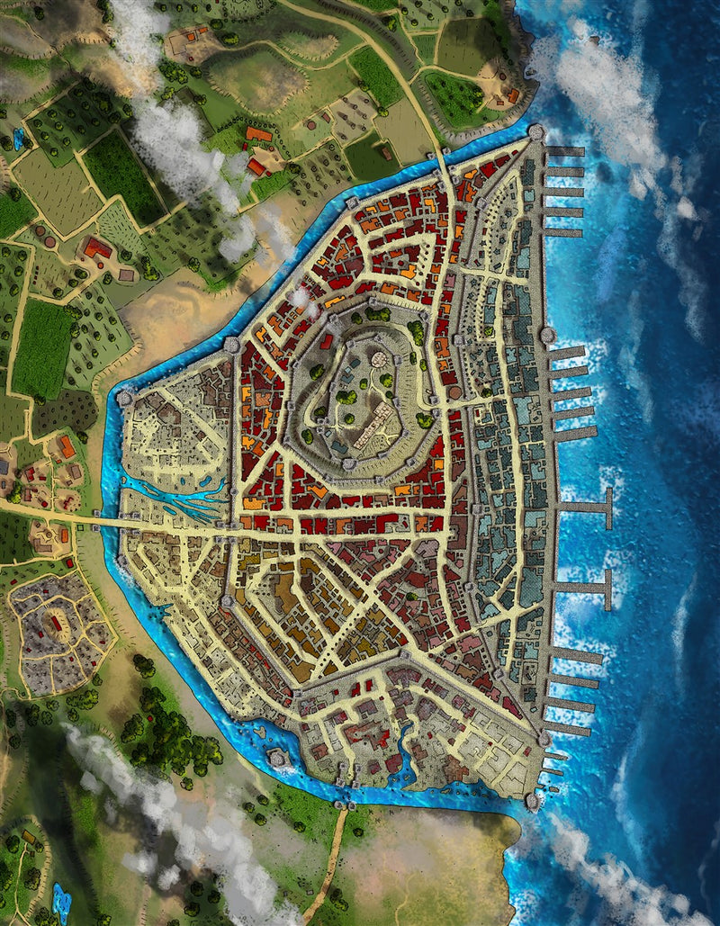 Newholt City Fantasy Map