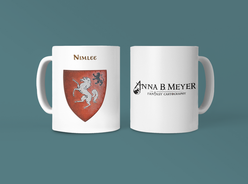 Nimlee Heraldry of Greyhawk Anna Meyer Cartography Coffee Mug 11oz/15oz