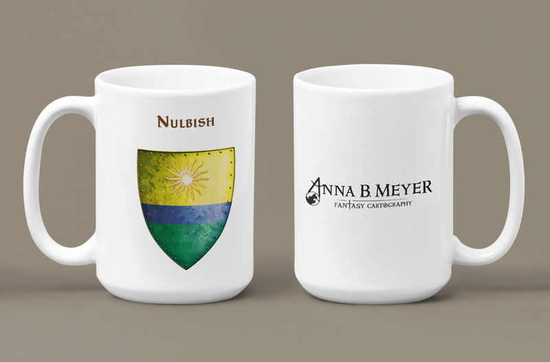 Nulbish Heraldry of Greyhawk Anna Meyer Cartography Coffee Mug 11oz/15oz
