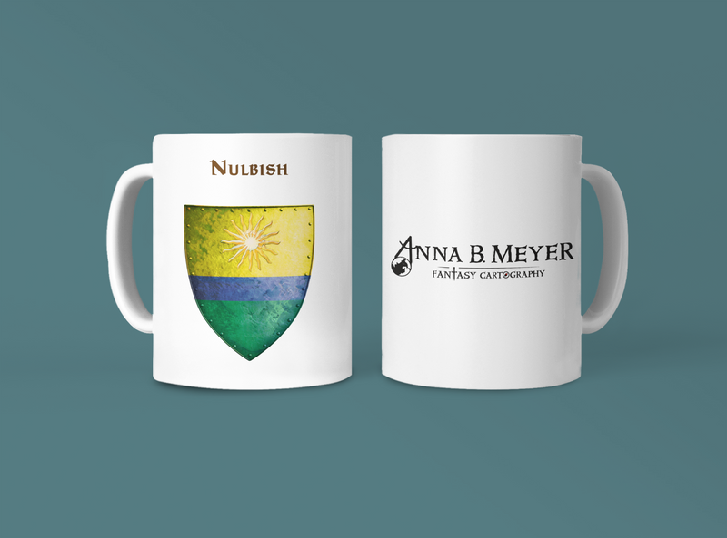 Nulbish Heraldry of Greyhawk Anna Meyer Cartography Coffee Mug 11oz/15oz