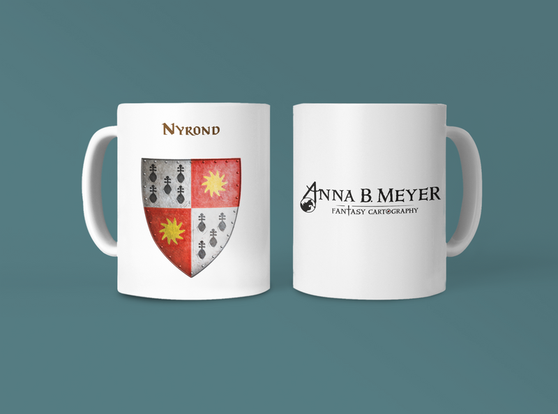 Nyrond Heraldry of Greyhawk Anna Meyer Cartography Coffee Mug 11oz/15oz