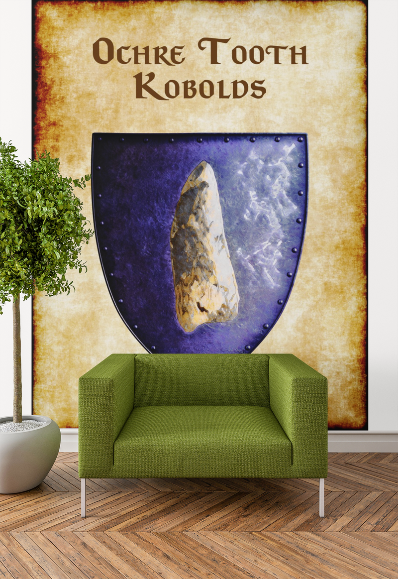 Ochre Tooth Kobolds Heraldry of Greyhawk Anna Meyer Cartography Canvas Art Print