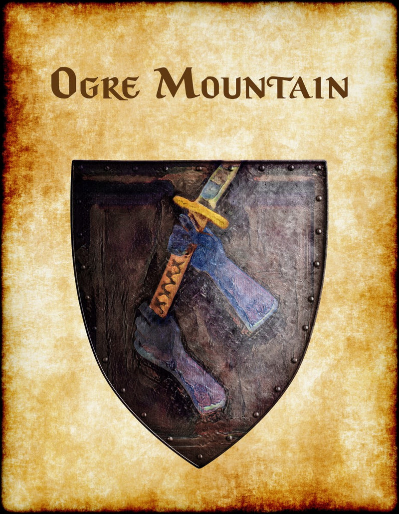 Ogre Mountain Heraldry of Greyhawk Anna Meyer Cartography Canvas Art Print