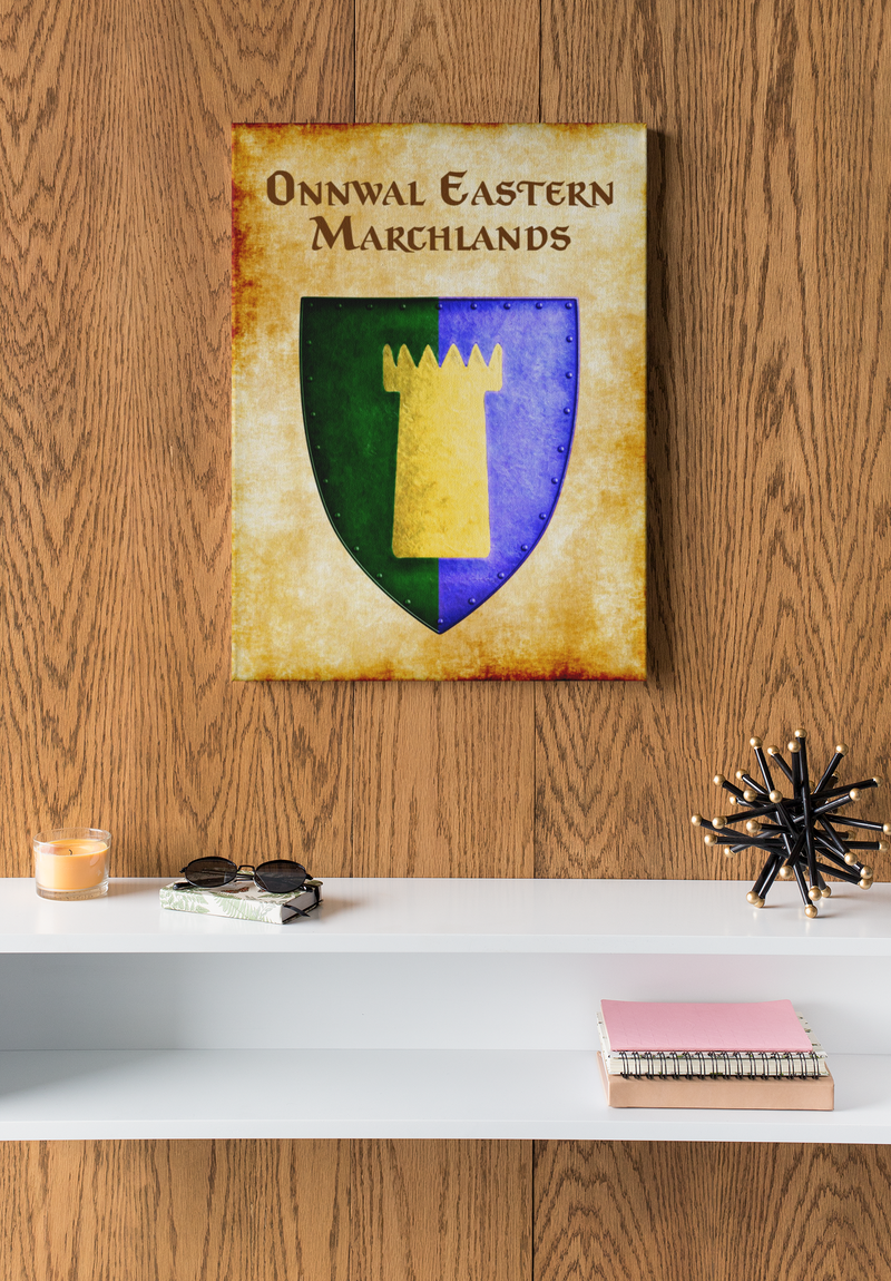 Onnwal Eastern Marchlands Heraldry of Greyhawk Anna Meyer Cartography Canvas Art Print