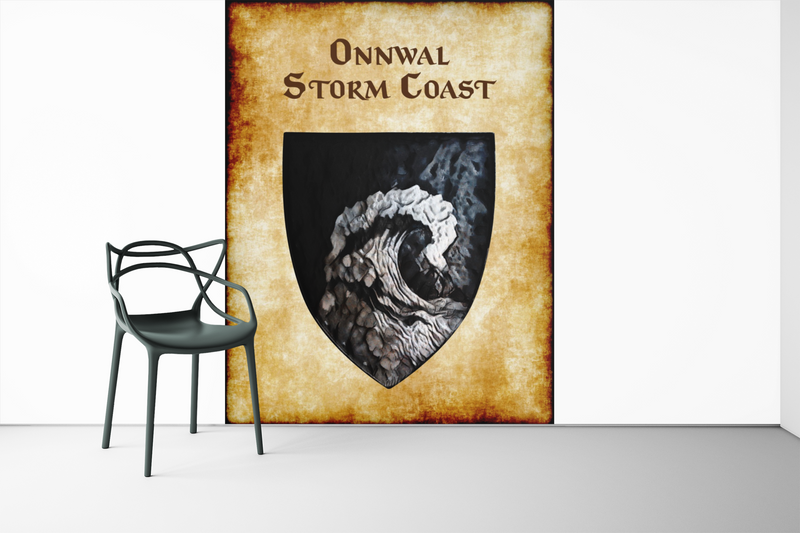 Onnwal Storm Coast Heraldry of Greyhawk Anna Meyer Cartography Canvas Art Print