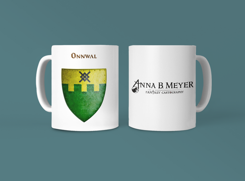 Onnwal Heraldry of Greyhawk Anna Meyer Cartography Coffee Mug 11oz/15oz