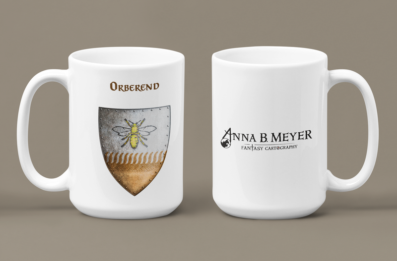 Orberend Heraldry of Greyhawk Anna Meyer Cartography Coffee Mug 11oz/15oz