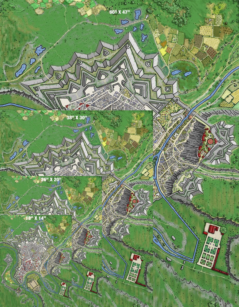Luxemburg Star Fortress Fantasy Map