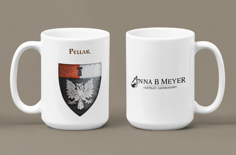 Pellak Heraldry of Greyhawk Anna Meyer Cartography Coffee Mug 11oz/15oz