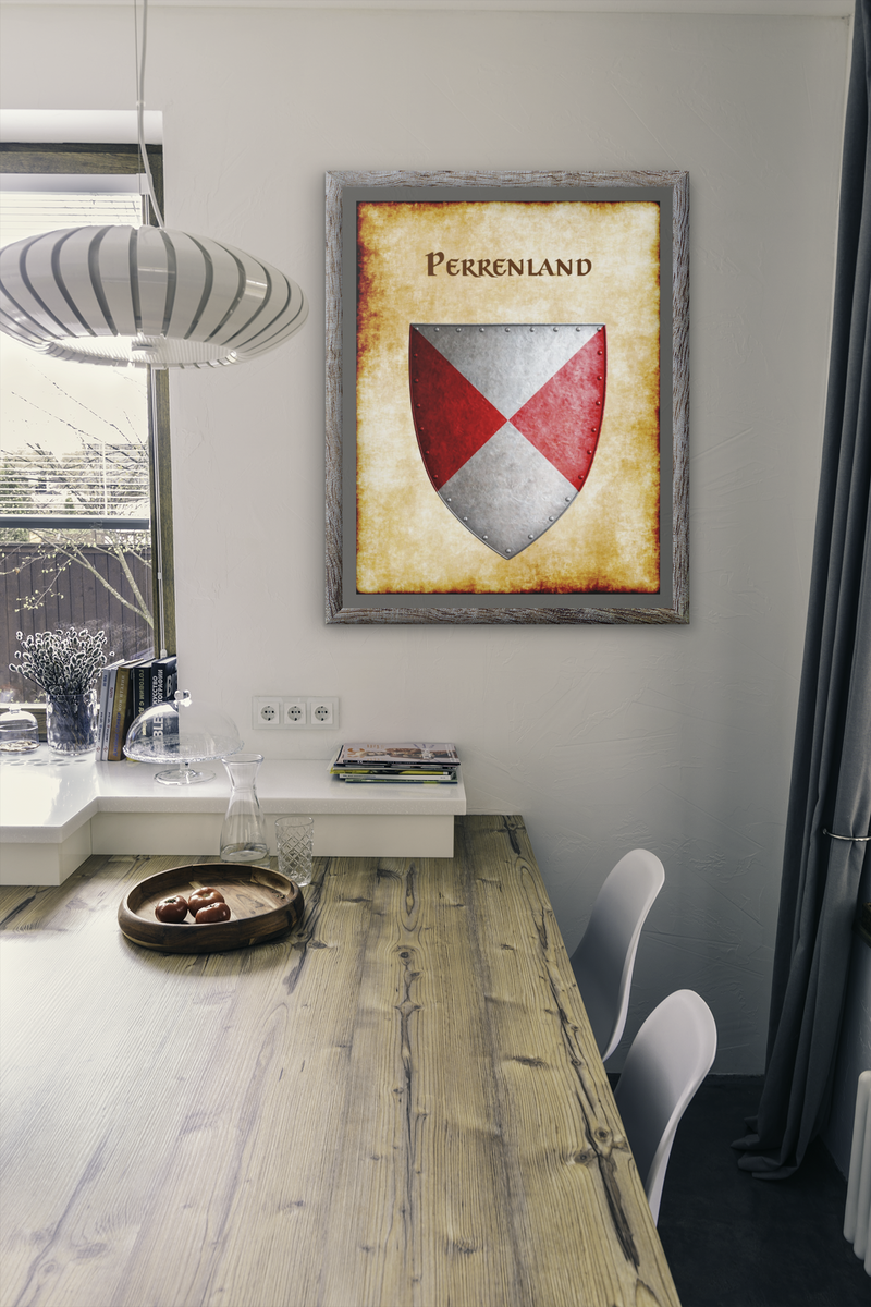 Perrenland Heraldry of Greyhawk Anna Meyer Cartography Canvas Art Print