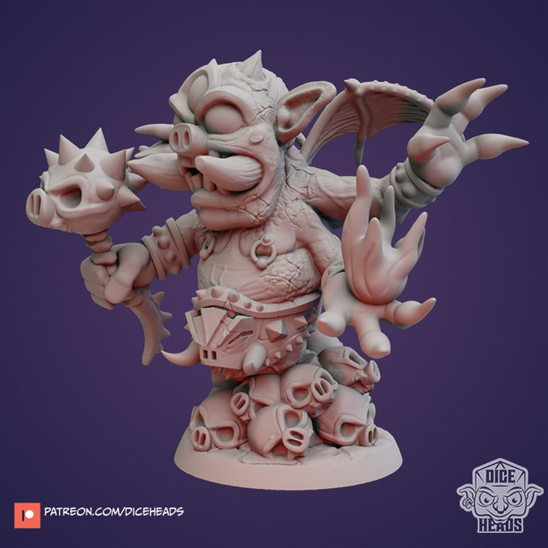 Porcus The Demonlord 3D Printed Miniature Legends of Calindria Primed