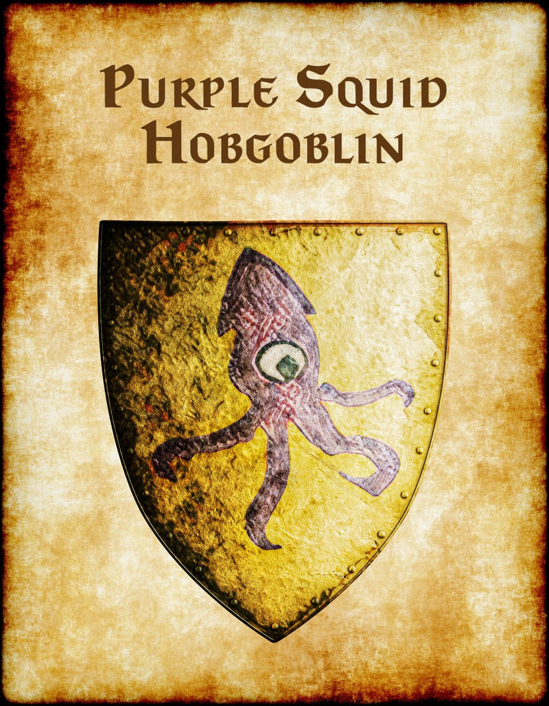 Purple Squid Hobgoblin Heraldry of Greyhawk Anna Meyer Cartography Canvas Art Print