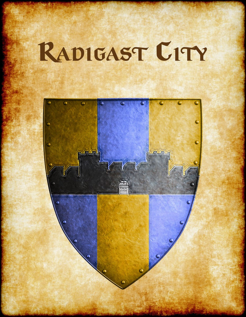 Radigast City Heraldry of Greyhawk Anna Meyer Cartography Canvas Art Print