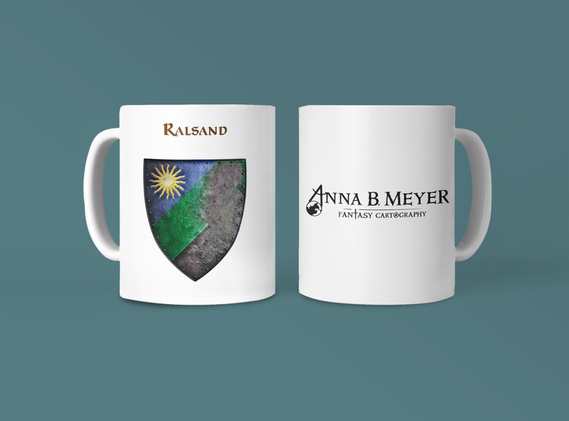 Ralsand Heraldry of Greyhawk Anna Meyer Cartography Coffee Mug 11oz/15oz