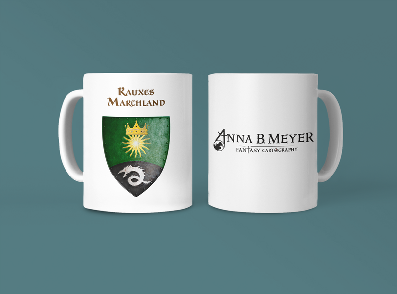 Rauxes Marchland Heraldry of Greyhawk Anna Meyer Cartography Coffee Mug 11oz/15oz