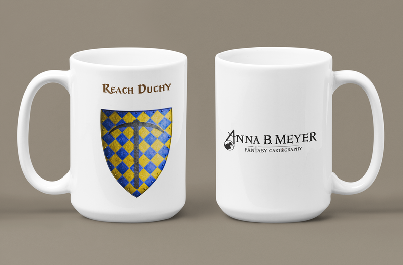 Reach Duchy Heraldry of Greyhawk Anna Meyer Cartography Coffee Mug 11oz/15oz