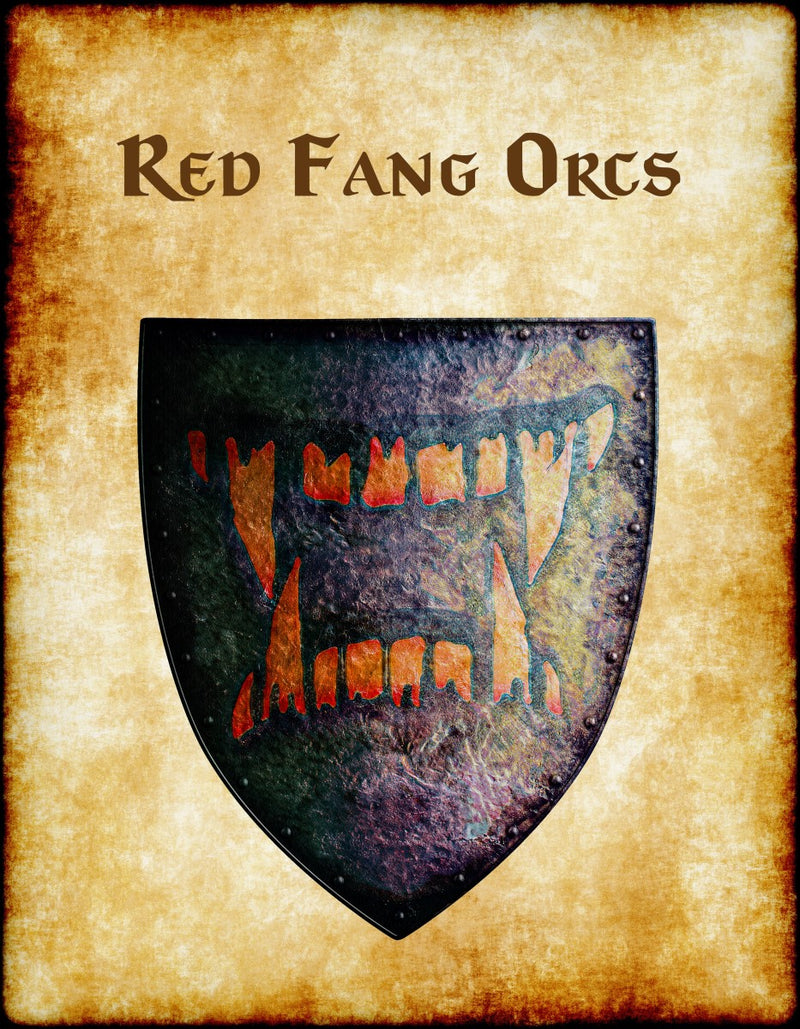 Red Fang Orcs Heraldry of Greyhawk Anna Meyer Cartography Canvas Art Print