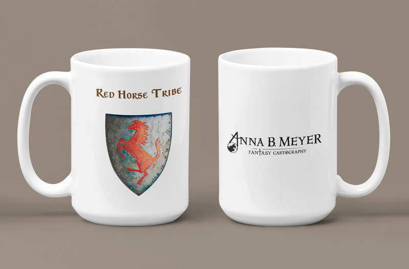 Red Horse Tribe Heraldry of Greyhawk Anna Meyer Cartography Coffee Mug 11oz/15oz