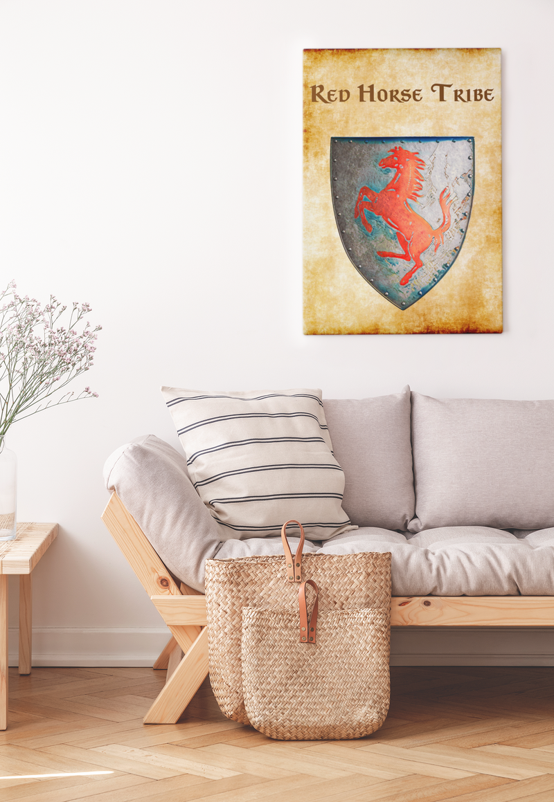 Red Horse Tribe Heraldry of Greyhawk Anna Meyer Cartography Canvas Art Print
