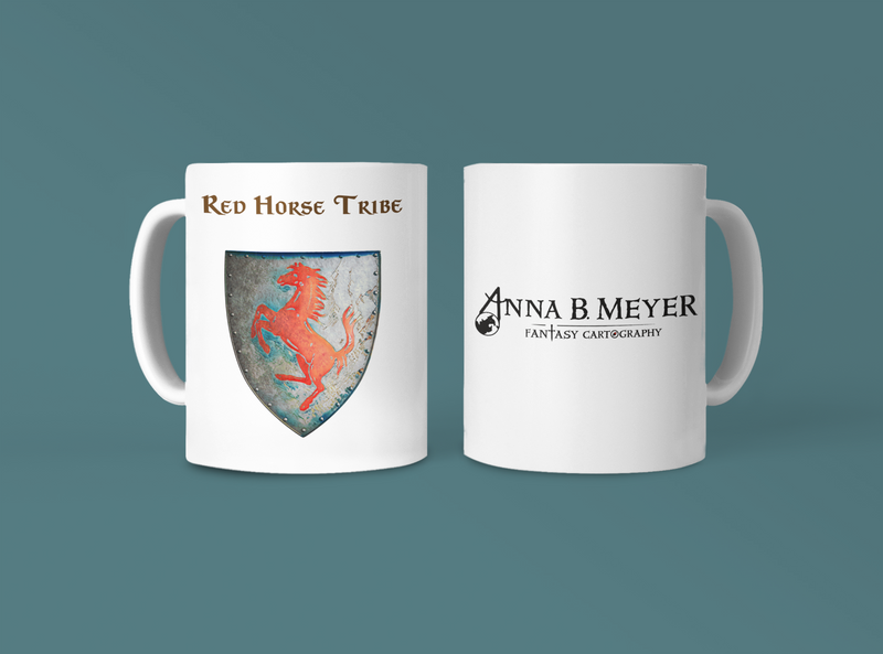 Red Horse Tribe Heraldry of Greyhawk Anna Meyer Cartography Coffee Mug 11oz/15oz