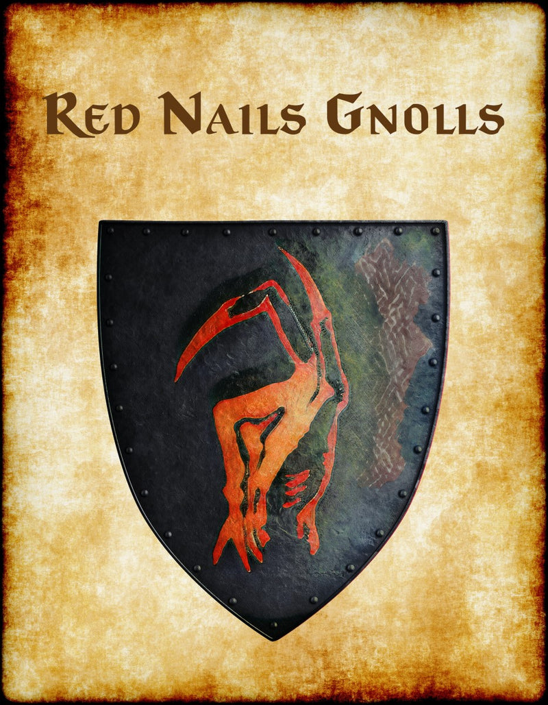 Red Nails Gnolls Heraldry of Greyhawk Anna Meyer Cartography Canvas Art Print