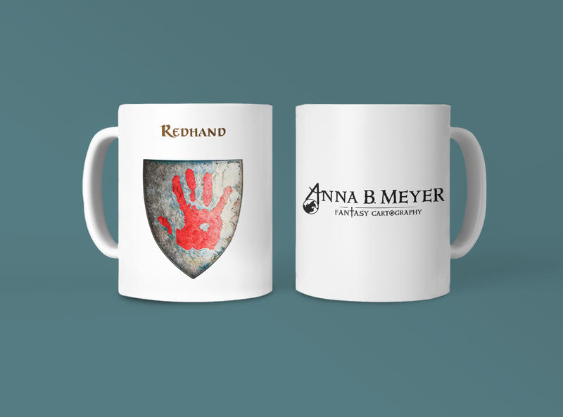 Redhand Heraldry of Greyhawk Anna Meyer Cartography Coffee Mug 11oz/15oz