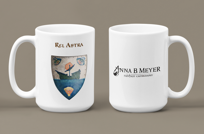 Rel Astra Heraldry of Greyhawk Anna Meyer Cartography Coffee Mug 11oz/15oz