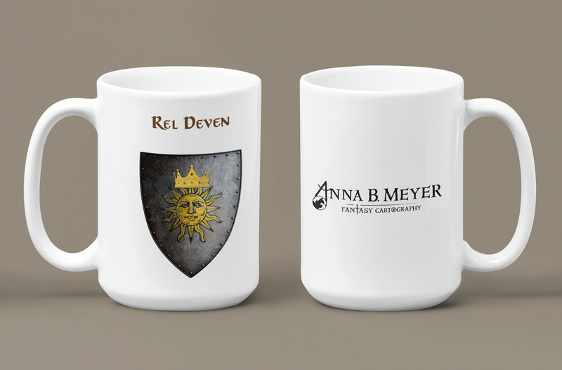 Rel Deven Heraldry of Greyhawk Anna Meyer Cartography Coffee Mug 11oz/15oz