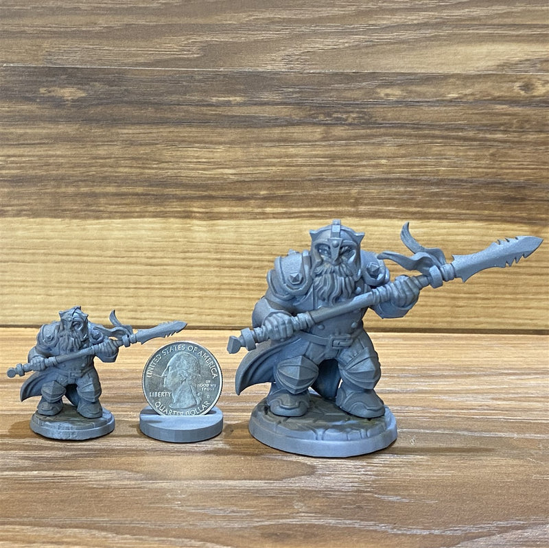 Rellak Baranof 3D Printed Miniature Legends of Calindria Primed