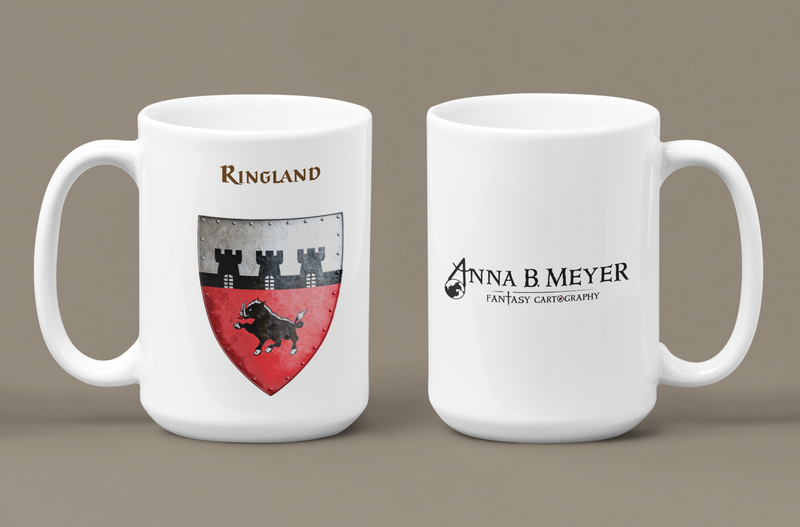 Ringland Heraldry of Greyhawk Anna Meyer Cartography Coffee Mug 11oz/15oz