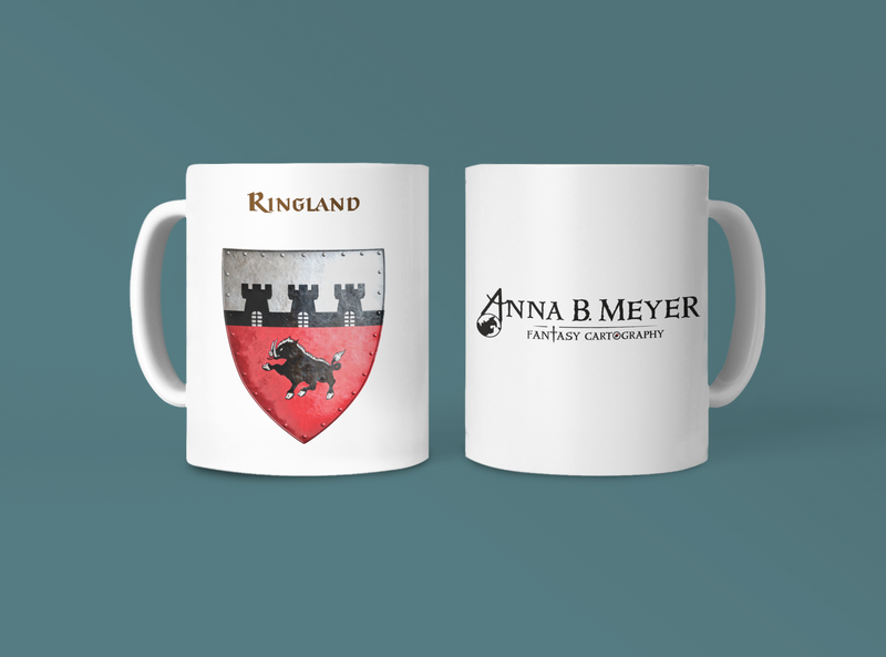 Ringland Heraldry of Greyhawk Anna Meyer Cartography Coffee Mug 11oz/15oz