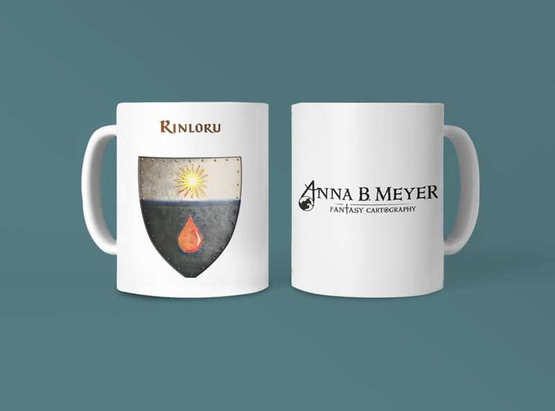 Rinloru Heraldry of Greyhawk Anna Meyer Cartography Coffee Mug 11oz/15oz