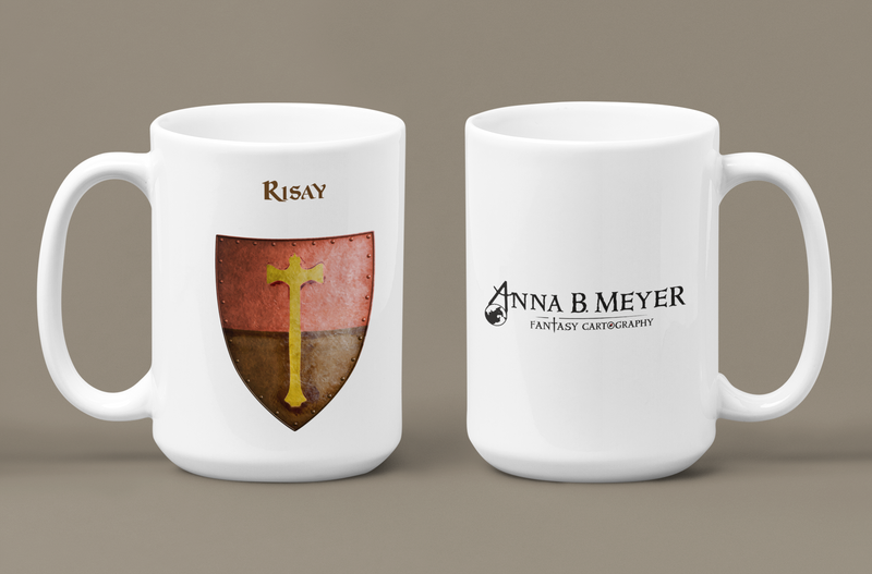 Risay Heraldry of Greyhawk Anna Meyer Cartography Coffee Mug 11oz/15oz