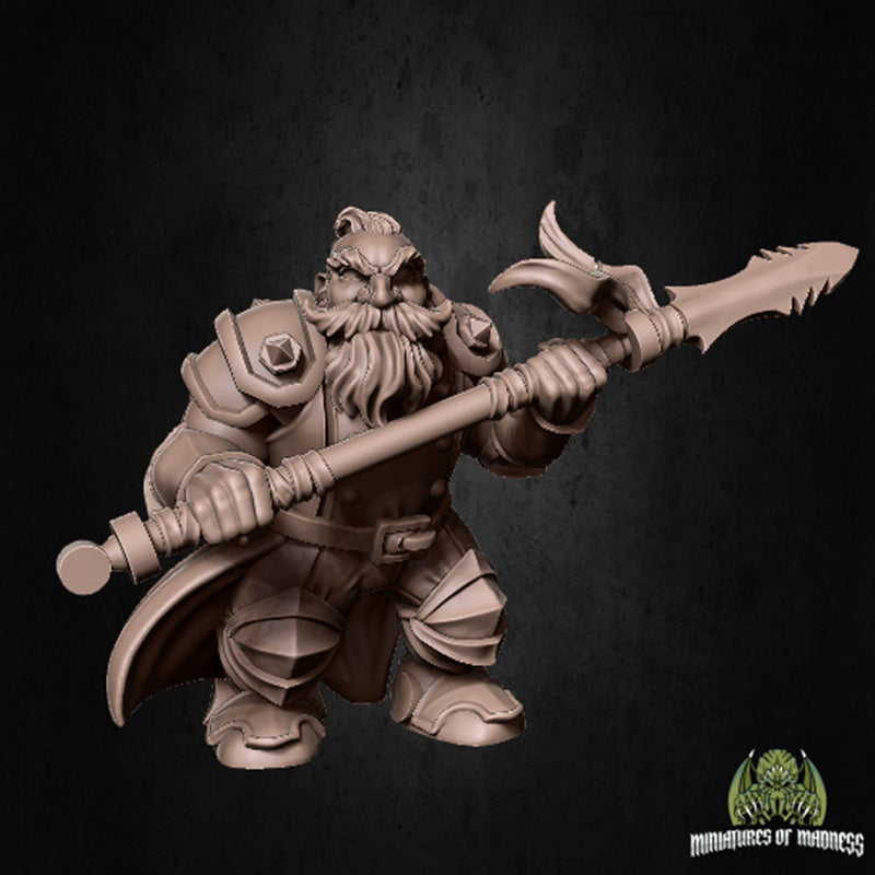 Rodur Khormek Bearded 3D Printed Miniature Legends of Calindria Primed