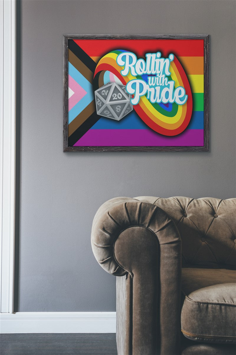 Rollin' With Pride Flag Art Gallery Canvas Print