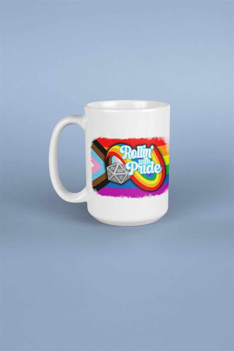 Rollin' With Pride Flag Coffee Mug 11oz/15oz
