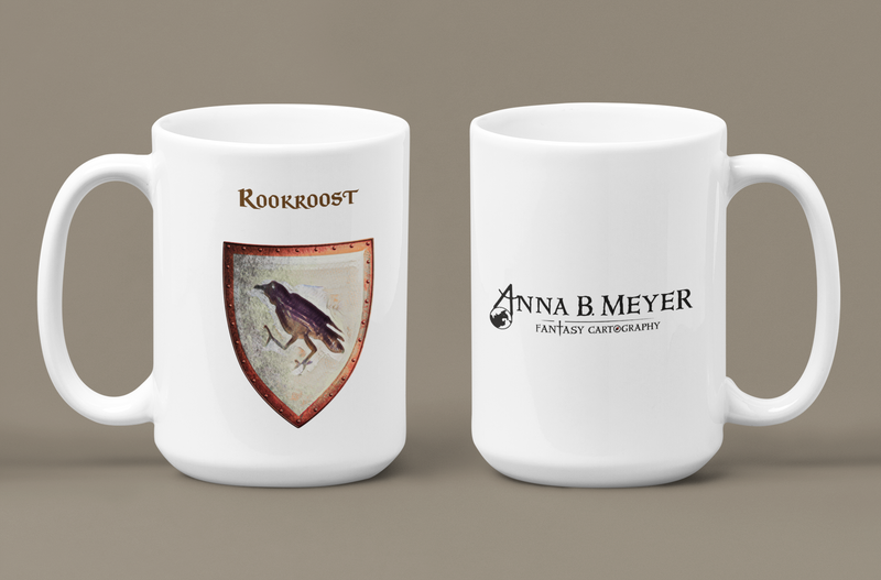 Rookroost Heraldry of Greyhawk Anna Meyer Cartography Coffee Mug 11oz/15oz