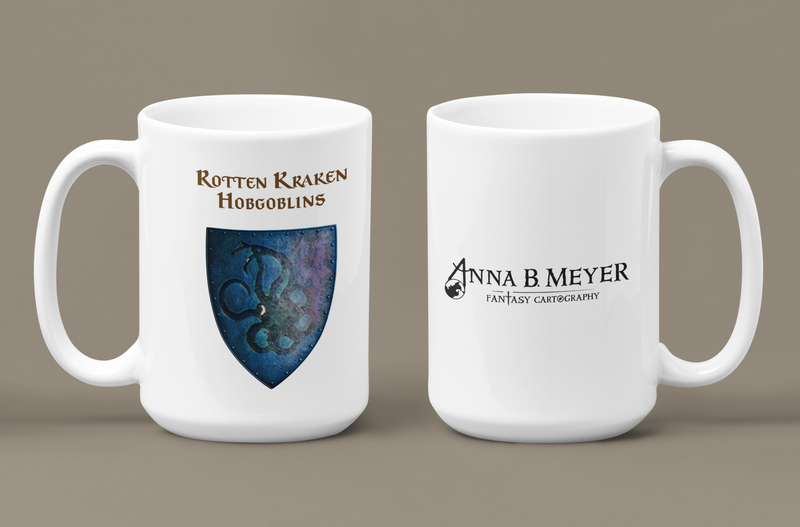 Rotten Kraken Hobgoblins Heraldry of Greyhawk Anna Meyer Cartography Coffee Mug 11oz/15oz