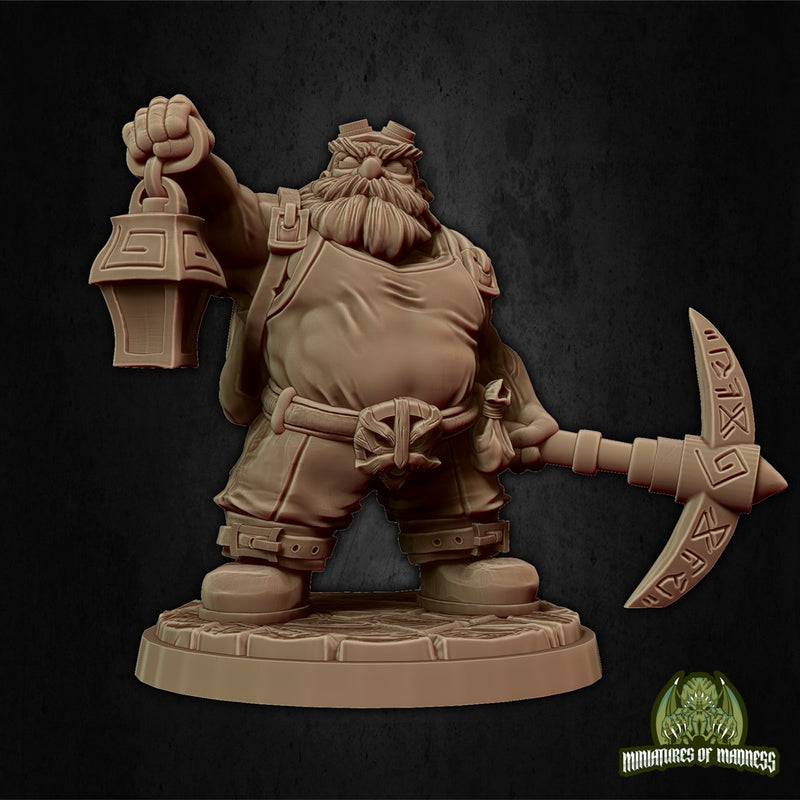 Rufus Breakrock 3D Printed Miniature Legends of Calindria Primed