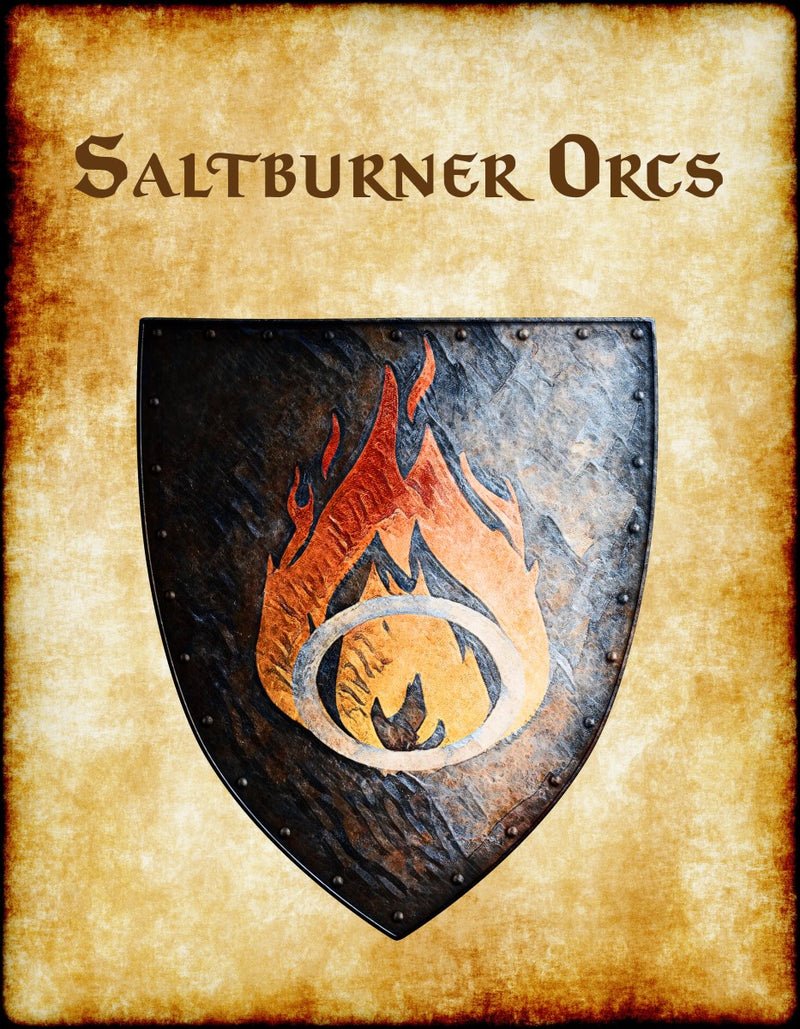 Saltburner Orcs Heraldry of Greyhawk Anna Meyer Cartography Canvas Art Print