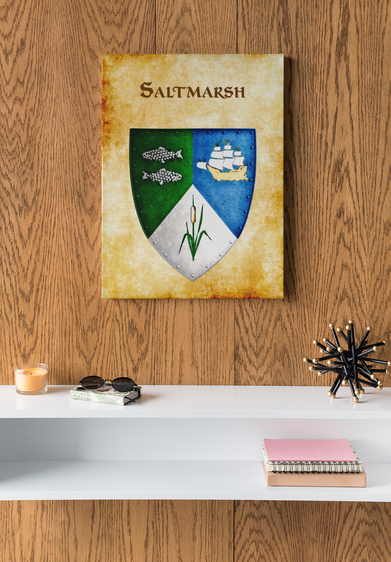 Saltmarsh Heraldry of Greyhawk Anna Meyer Cartography Canvas Art Print