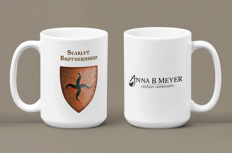 Scarlet Brotherhood Heraldry of Greyhawk Anna Meyer Cartography Coffee Mug 11oz/15oz