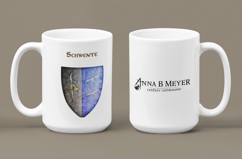 Schwente Heraldry of Greyhawk Anna Meyer Cartography Coffee Mug 11oz/15oz