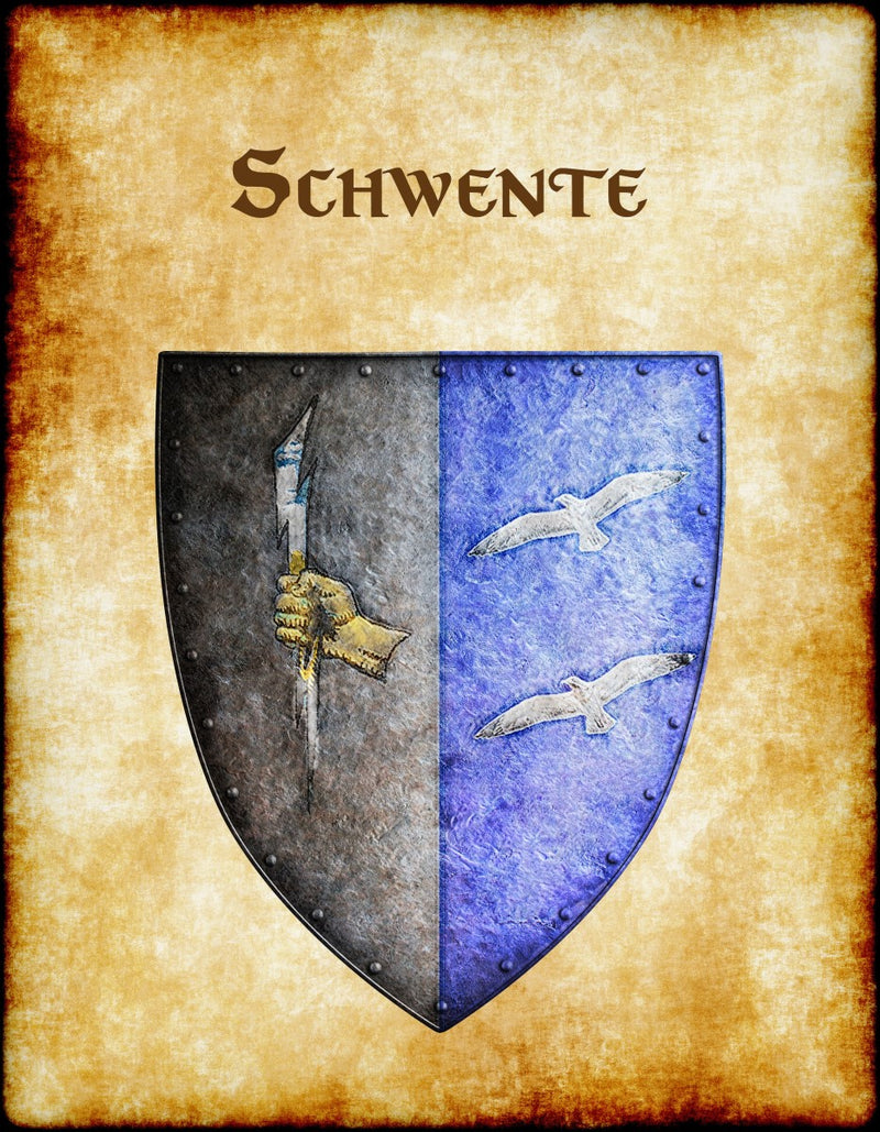 Schwente Heraldry of Greyhawk Anna Meyer Cartography Canvas Art Print