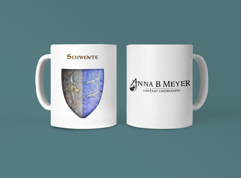 Schwente Heraldry of Greyhawk Anna Meyer Cartography Coffee Mug 11oz/15oz