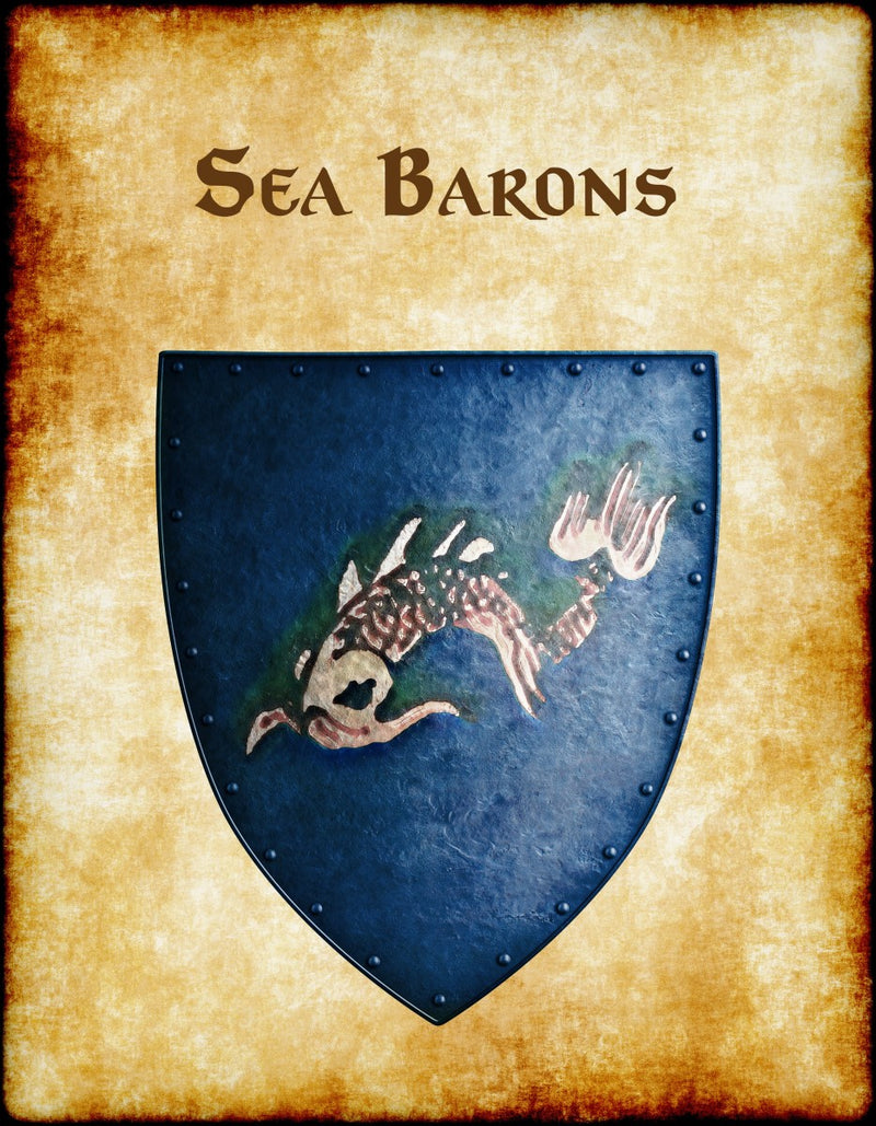 Sea Barons Heraldry of Greyhawk Anna Meyer Cartography Canvas Art Print