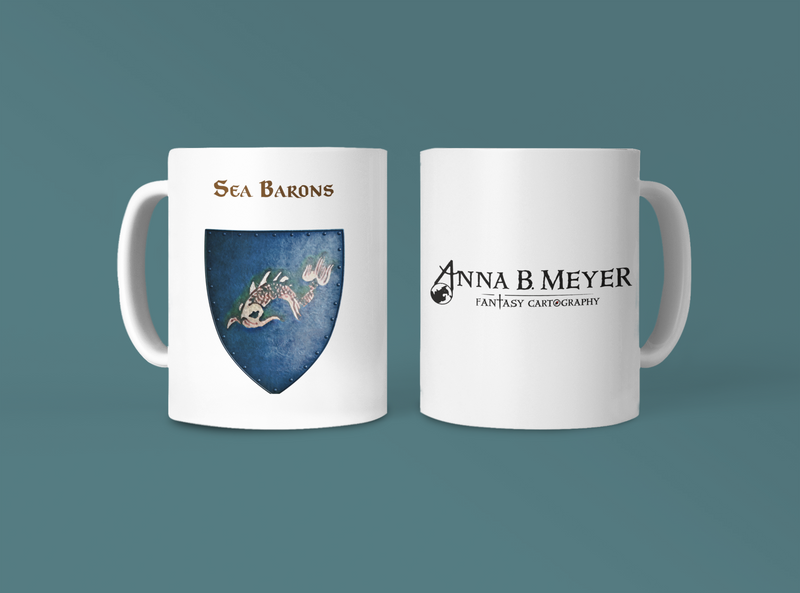 Sea Barons Heraldry of Greyhawk Anna Meyer Cartography Coffee Mug 11oz/15oz